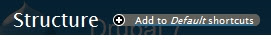 Add to Default shortcuts