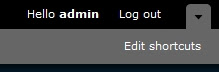 Edit shortcuts