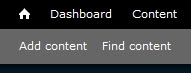 add content menu