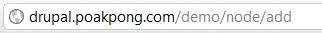url path node add content