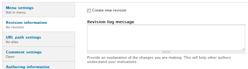 revisions information