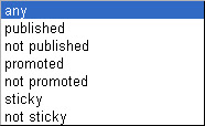 content status in drupal 7