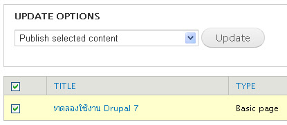 update options
