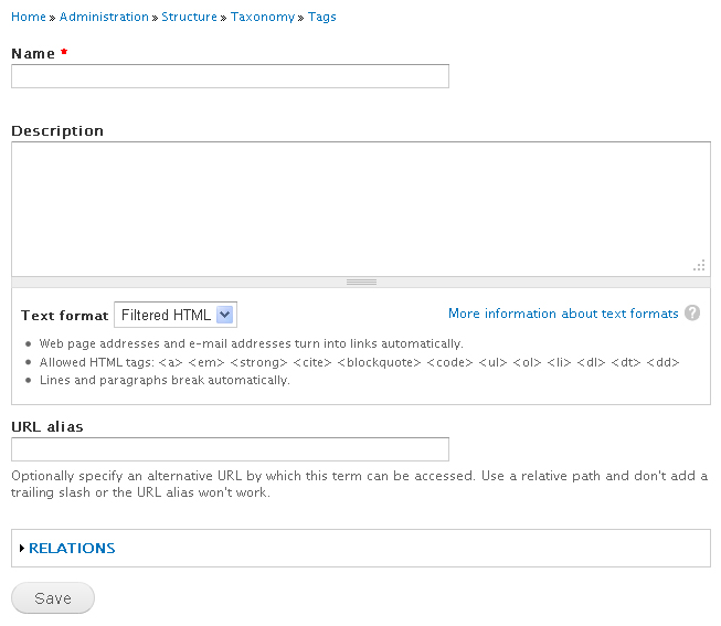 add new terms